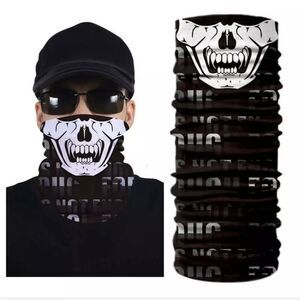 Bandana Neck Gaiter Skull Face Mask Bandanas Tube Breathable Rave Face Scarf US